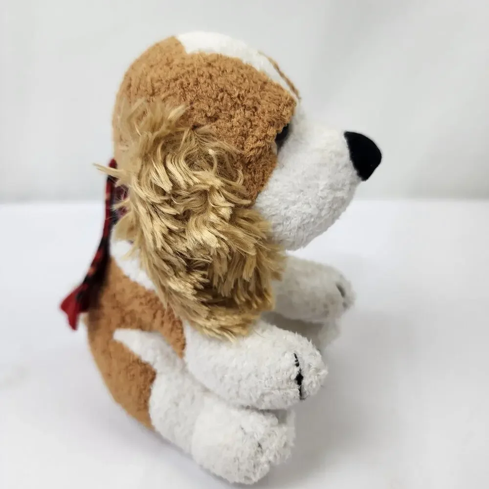 Russ Berrie Tan White Cocker Spaniel Curly Ears 6